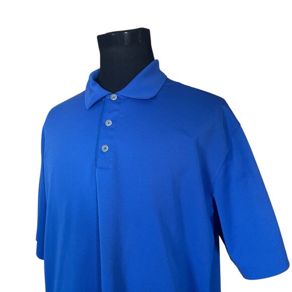 Nike Golf Men's Solid Blue Fit Dry Short Sleeve Polo Shirt XL - Picture 2 of 7